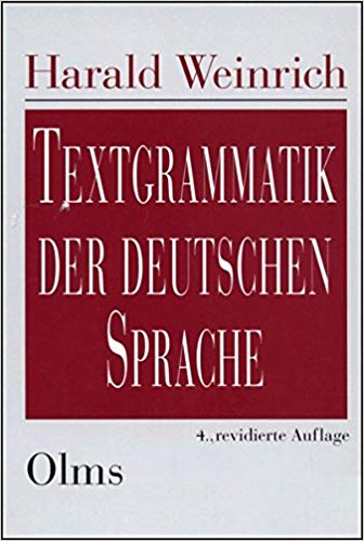 ???? ???? ?????? Harald Weinrich Textgrammatik Der Deutschen Sprache